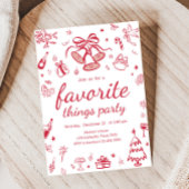 Whimsical Favorite Things Weihnachts-Party Einladung