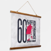 Whimsical Feather Education Ignorance Banned Wood  Wandteppich Mit Holzrahmen (Gewinkelt)