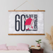 Whimsical Feather Education Ignorance Banned Wood  Wandteppich Mit Holzrahmen (Schlafzimmer)