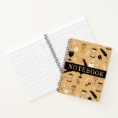 Whimsical Feathers Hourglass Retro Notizblock (Innenseite)