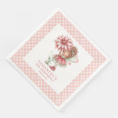 Whimsical Feen Mädchen 1. Geburtstag Blush Rosa Serviette (Ecke)