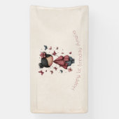 Whimsical-Feenzauberpuppe Retro-Niedlich Geburtsta Banner (Vertikal)