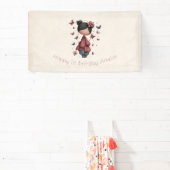 Whimsical-Feenzauberpuppe Retro-Niedlich Geburtsta Banner (InSitu)
