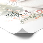 Whimsical Feminine Baby Hare Woodland Kinderzimmer Poster (Ecke)