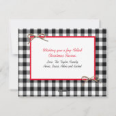 Whimsical Festive Gnomes Personalisiert Weihnachte Feiertagskarte (Rückseite)