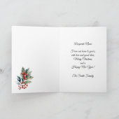 Whimsical Festive Mouse Weihnachtskarte Dankeskarte (Innenseite)