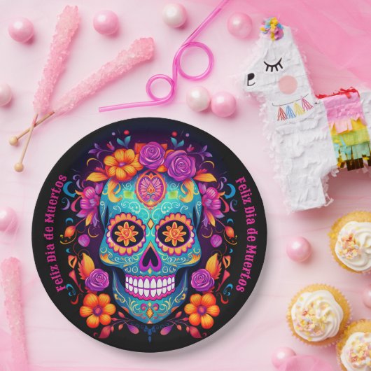 🌹 Whimsical Fiesta: Sugar Skull Serenade 🌹 Pappteller (Party)