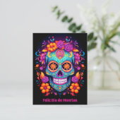 🌹 Whimsical Fiesta: Sugar Skull Serenade 🌹 Postkarte (Stehend Vorderseite)