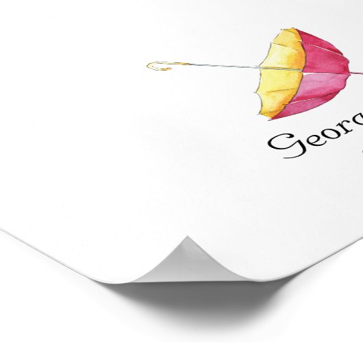 Whimsical Fingerprint Guestbook Poster (Ecke)