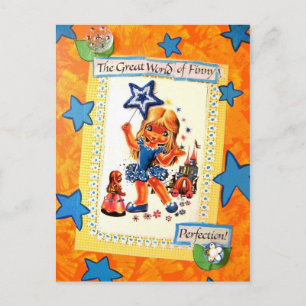 Whimsical Finny - Vintag Postkarte