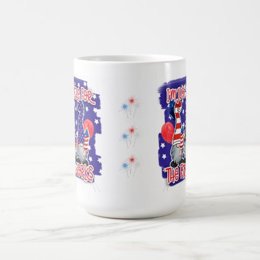 Whimsical Fireworks Gnomes Kaffeetasse (Mittel)