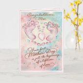 Whimsical First Mama Muttertag Karte (Gelbe Blume)