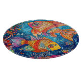 Whimsical Fish Ocean 7 Schneidebrett (Ecke)