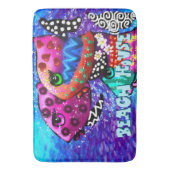 Whimsical Fish Trio Colorful Nautical Personalisie Badematte (Vorderseite Vertikal)