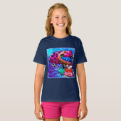 Whimsical Fish Trio farbenfroh Abstrakt nautic T-Shirt (Vorne ganz)