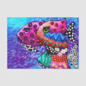 Whimsical Fish Trio Funky Decoupage Seidenpapier (Vorderseite)