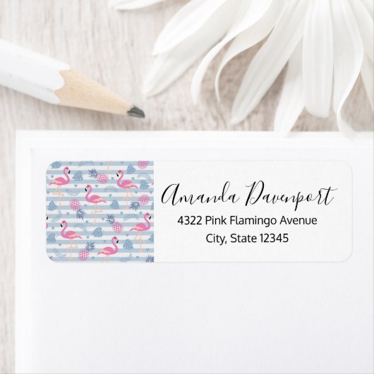 Whimsical Flamingo & Ananas Muster (Insitu)