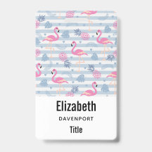 Whimsical Flamingo & Ananas Muster