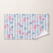 Whimsical Flamingo & Ananas Muster Badhandtuch Set (Handtuch)