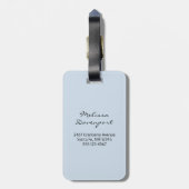 Whimsical Flamingo & Ananas Muster Gepäckanhänger (Rückseite vertikal)