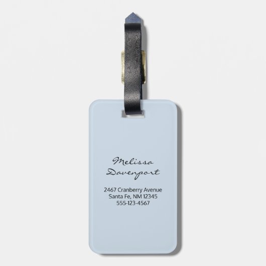 Whimsical Flamingo & Ananas Muster Gepäckanhänger (Rückseite vertikal)