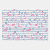 Whimsical Flamingo & Ananas Muster Geschenkpapier Set (Vorderseite 2)
