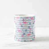 Whimsical Flamingo & Ananas Muster Kaffeetasse (Mittel)