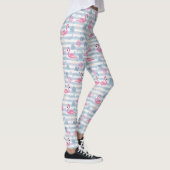 Whimsical Flamingo & Ananas Muster Leggings (Rechts)