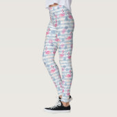 Whimsical Flamingo & Ananas Muster Leggings (Links)