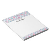 Whimsical Flamingo & Ananas Muster Notizblock (angewinkelt)