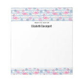 Whimsical Flamingo & Ananas Muster Notizblock (Vorderseite)