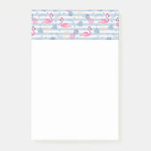 Whimsical Flamingo & Ananas Muster Post-it Klebezettel (Vorderseite)
