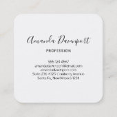 Whimsical Flamingo & Ananas Muster Quadratische Visitenkarte (Rückseite)