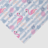 Whimsical Flamingo & Ananas Muster Seidenpapier (Ausschnitt)