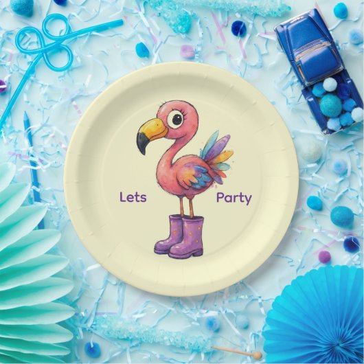 WHIMSICAL FLAMINGO PAPPTELLER (Party)