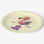 WHIMSICAL FLAMINGO PAPPTELLER (Schrägansicht)