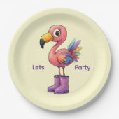 WHIMSICAL FLAMINGO PAPPTELLER (Vorderseite)