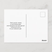 Whimsical Flamingo & Pineappmuster Vielen Dank Postkarte (Rückseite)