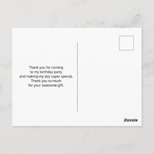 Whimsical Flamingo & Pineappmuster Vielen Dank Postkarte (Rückseite)