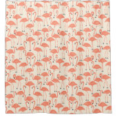 Whimsical Flamingo | Tropical Bathroom Sunset Duschvorhang (Vorderseite)