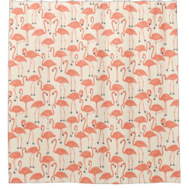 Whimsical Flamingo | Tropical Bathroom Sunset Duschvorhang