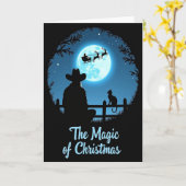 Whimsical Flight Weihnachtskarte Karte (Gelbe Blume)