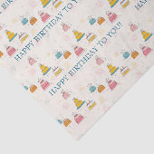 Whimsical Floating Cakes w/Confetti  & Fireworks Seidenpapier (Ausschnitt)