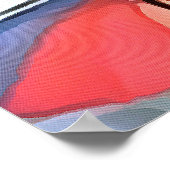 Whimsical Floating Multicolored Umbrellas Poster (Ecke)