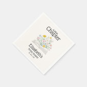 Whimsical Floral A New Chapter Bridal Shower  Serviette (Ecke)