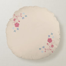 Whimsical Floral and Butterfly Akzente auf Creme