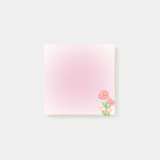 Whimsical Floral Art Print Post-it Klebezettel (Vorderseite)