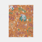 Whimsical Floral Birds Fleece Blanket (Vorderseite)