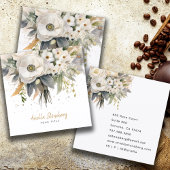 Whimsical Floral Bloom Quadratische Visitenkarte