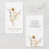 Whimsical Floral Bloom Visitenkarte (Vorne/Hinten)